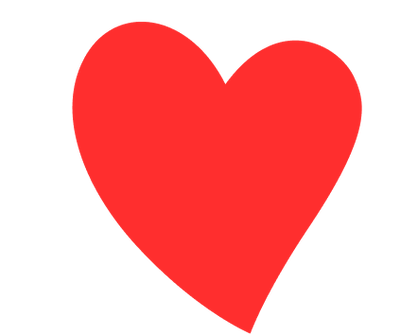 Bebendes rotes Herz-Symbol mit weißen Zickzack-Linien auf schwarzem Hintergrund.
