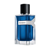 YSL Y Eau de Toilette Intense Iced Cologne 100ml, ein blauer Duft in einer eleganten Glasflasche mit silbernem Y-Logo und schwarzem Deckel.