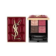 YSL Couture Mini Clutch Kollektion-Edition-Palette mit quilteter burgunderfarbener Hulle und vier Lidschatten-Nuancen
