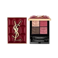 YSL Couture Mini Clutch Kollektion-Edition-Palette mit quilteter burgunderfarbener Hulle und vier Lidschatten-Nuancen